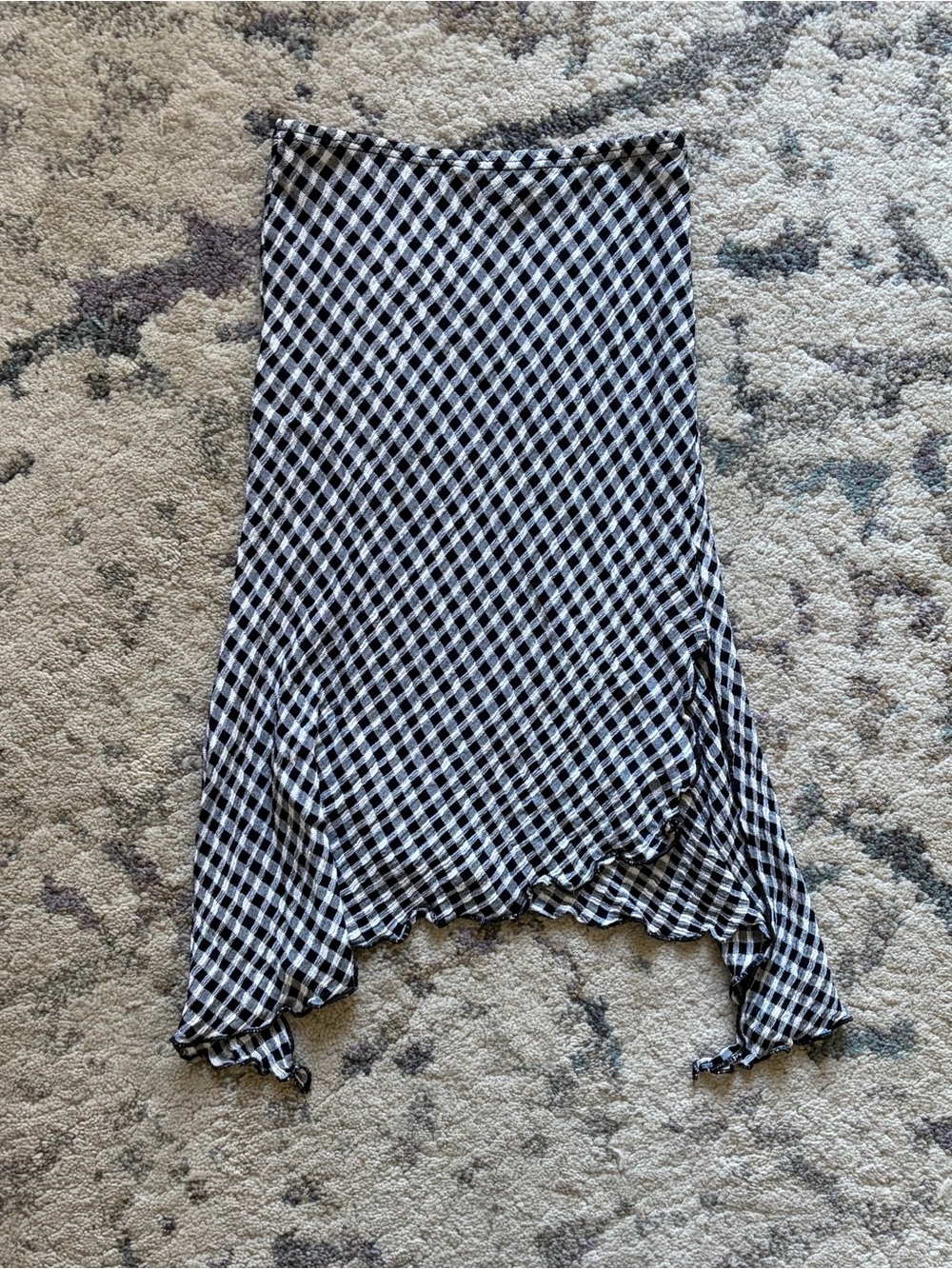 Vintage Vamp Asymmetrical Plaid Midi Skirt